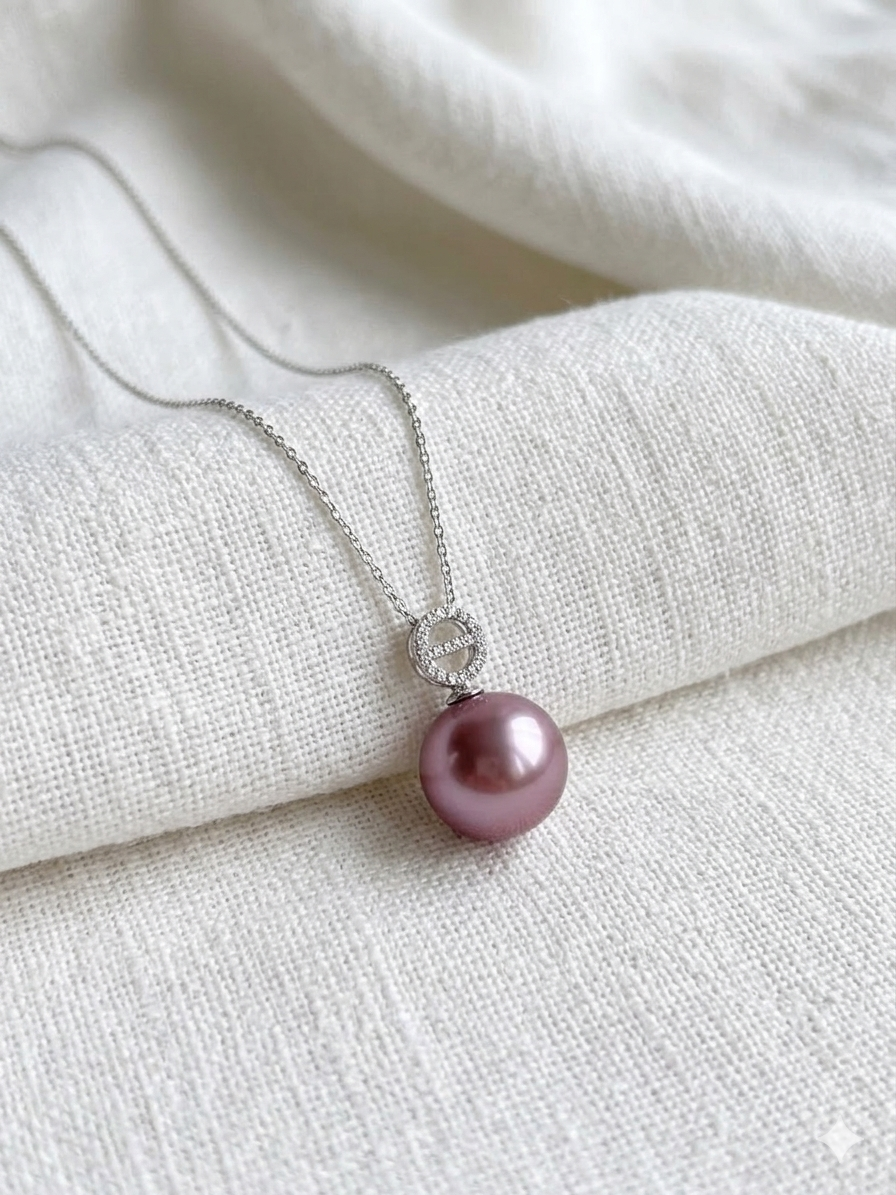 Stunning 13-14mm Aurora Purple Freshwater Pearl Necklace