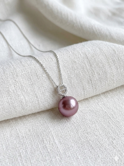 Stunning 13-14mm Aurora Purple Freshwater Pearl Necklace