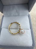 Saltwater Akoya Pearl Adjustable Ring - 7-8mm