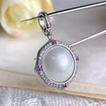 White Saltwater Mabe Pearl Pendant Necklace